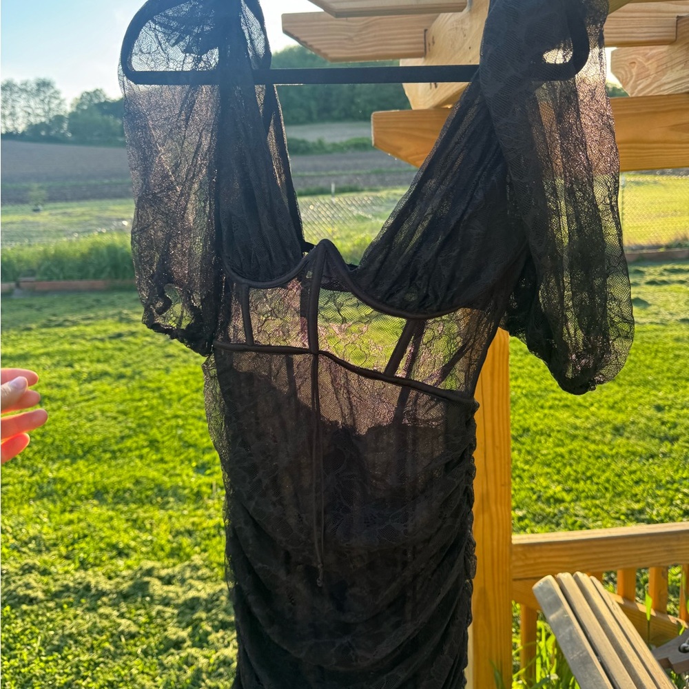 NWT For Love & Lemons Mini Lace Dress - Picture 3 of 6